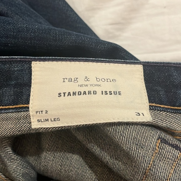 Rag & bone standard issue fit 2 slim leg 31 waist olive resin jeans - Picture 5 of 8